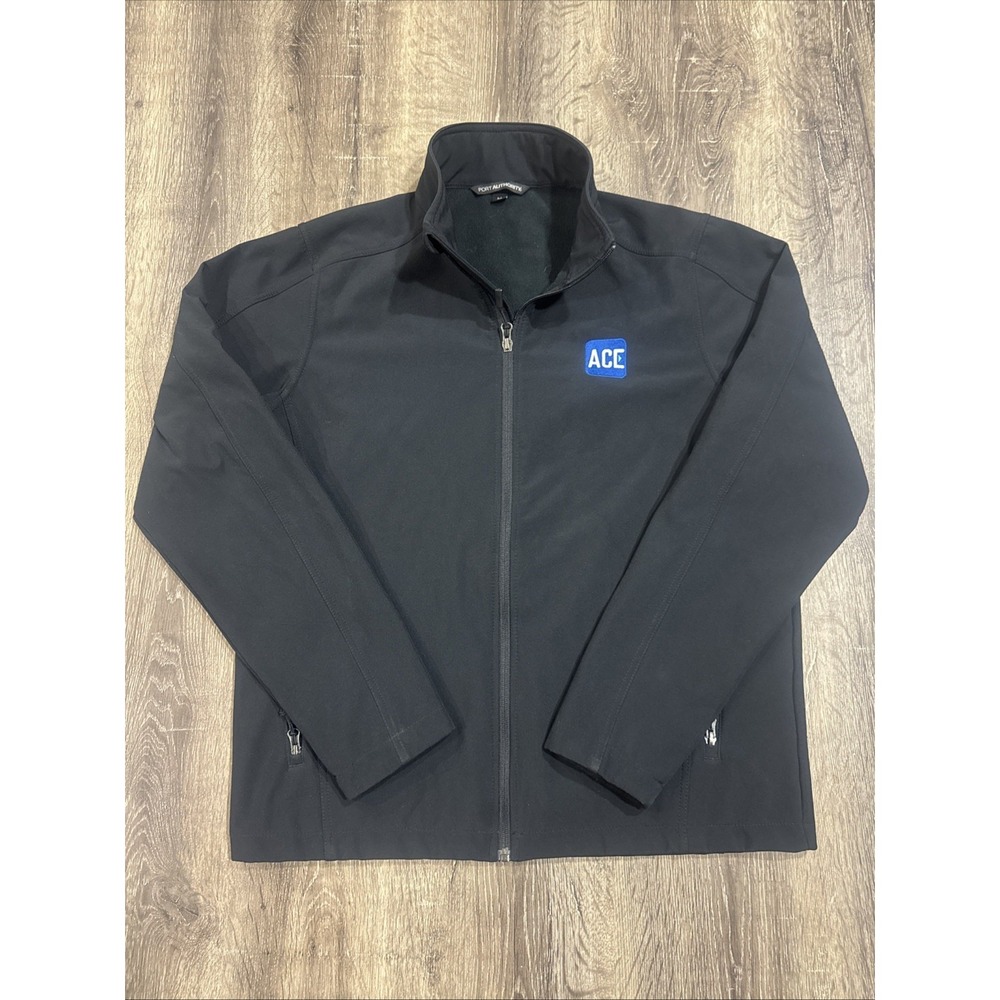Port Authority Core Soft Shell Jacket Black Full Zip ACE Embroidered Size Medium
